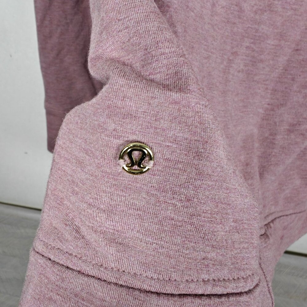 Lululemon Coast Wrap Heathered Mod Chalky Rose Long Sleeve Womens Size 6 - Picture 6 of 10